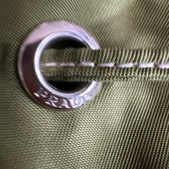 PRADA TESSUTO NYLON MINI DRAWSTRING BAG WITH CROSSBODY CHAIN - Picture 15 of 15